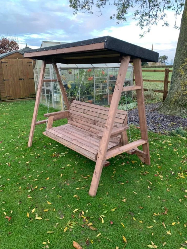 Bench on a swing