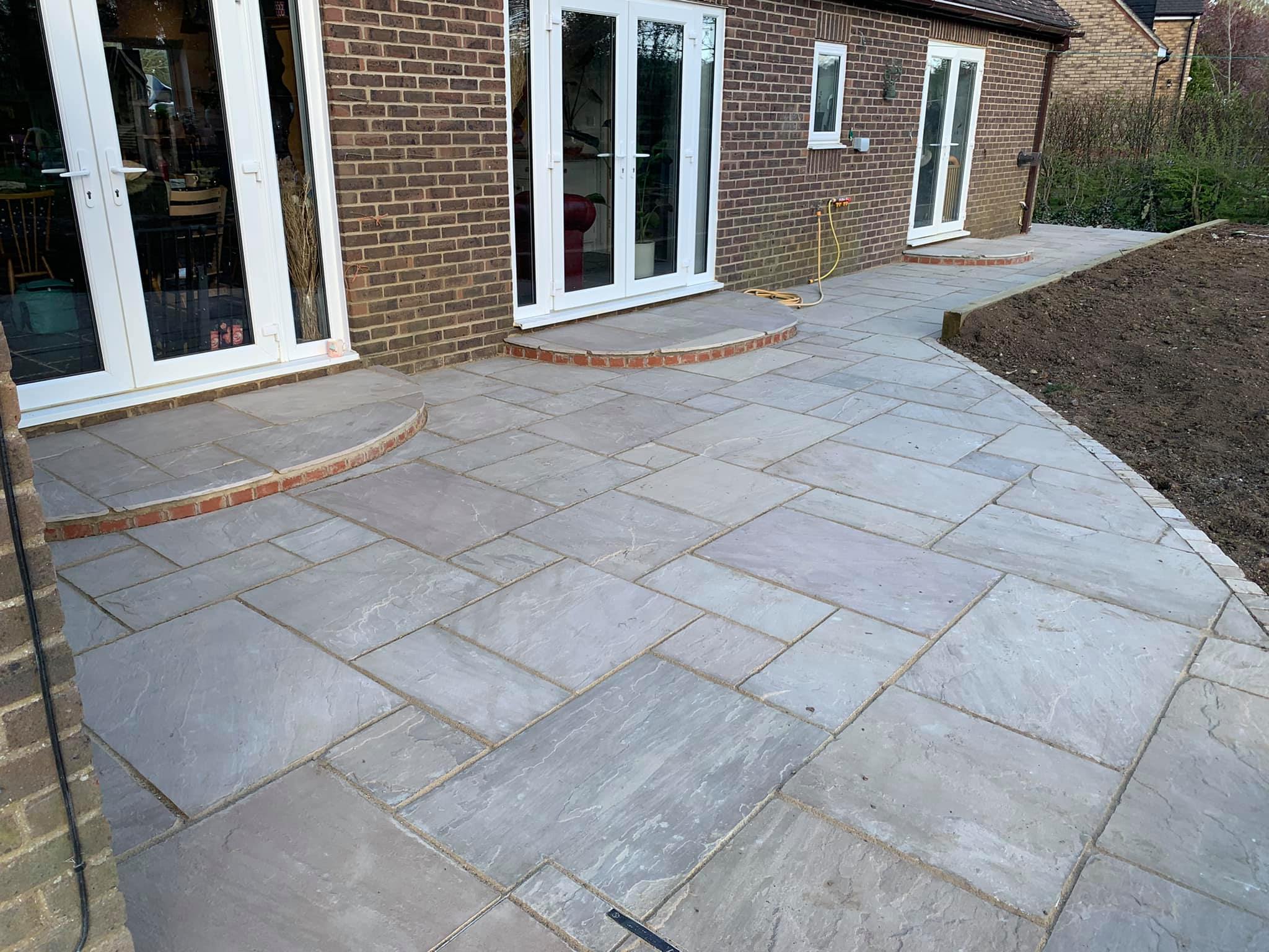 Natural stone patio