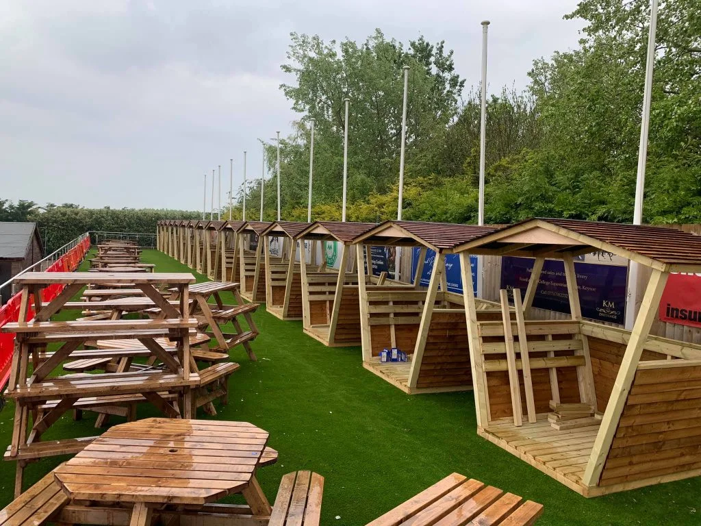Row of pods and 8 seaters
