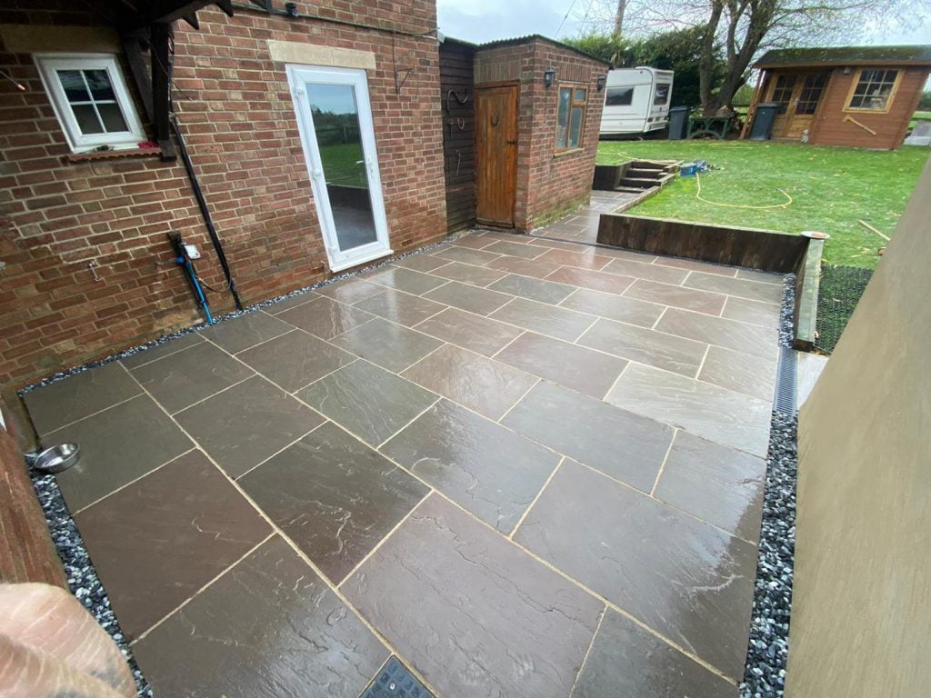 Natural stone patio