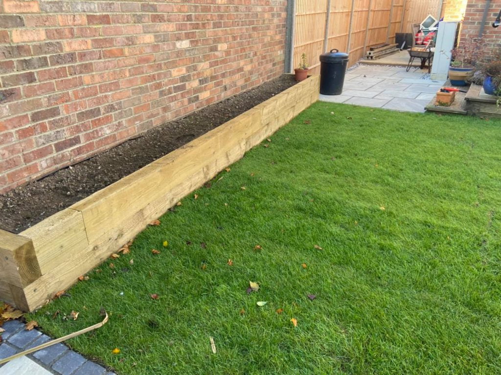 Lawn and plant bed