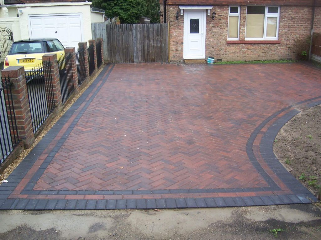 Brick paving driveway