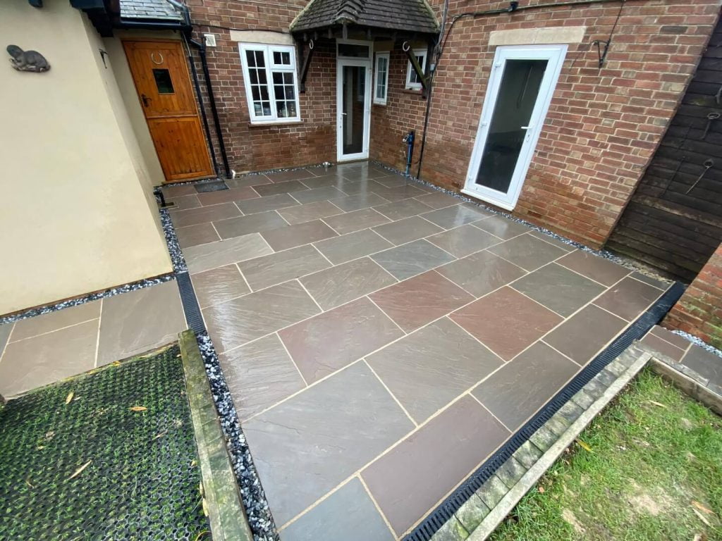 Natural stone patio