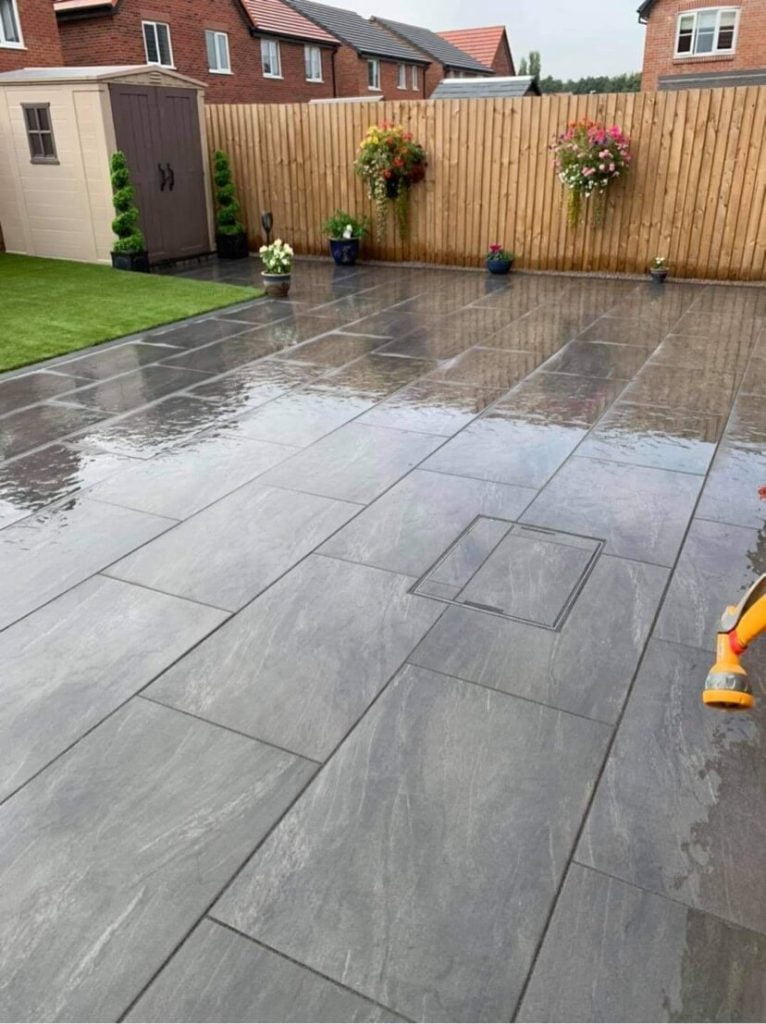 Porcelain patio